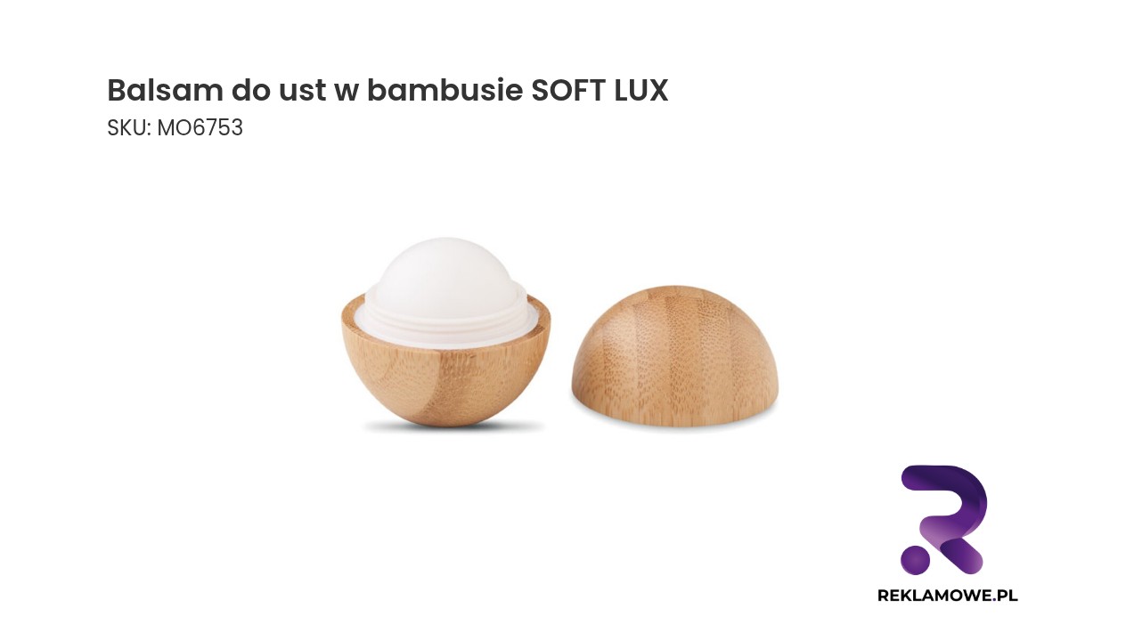 Ekologiczny balsam do ust SOFT LUX w opakowaniu z bambusa