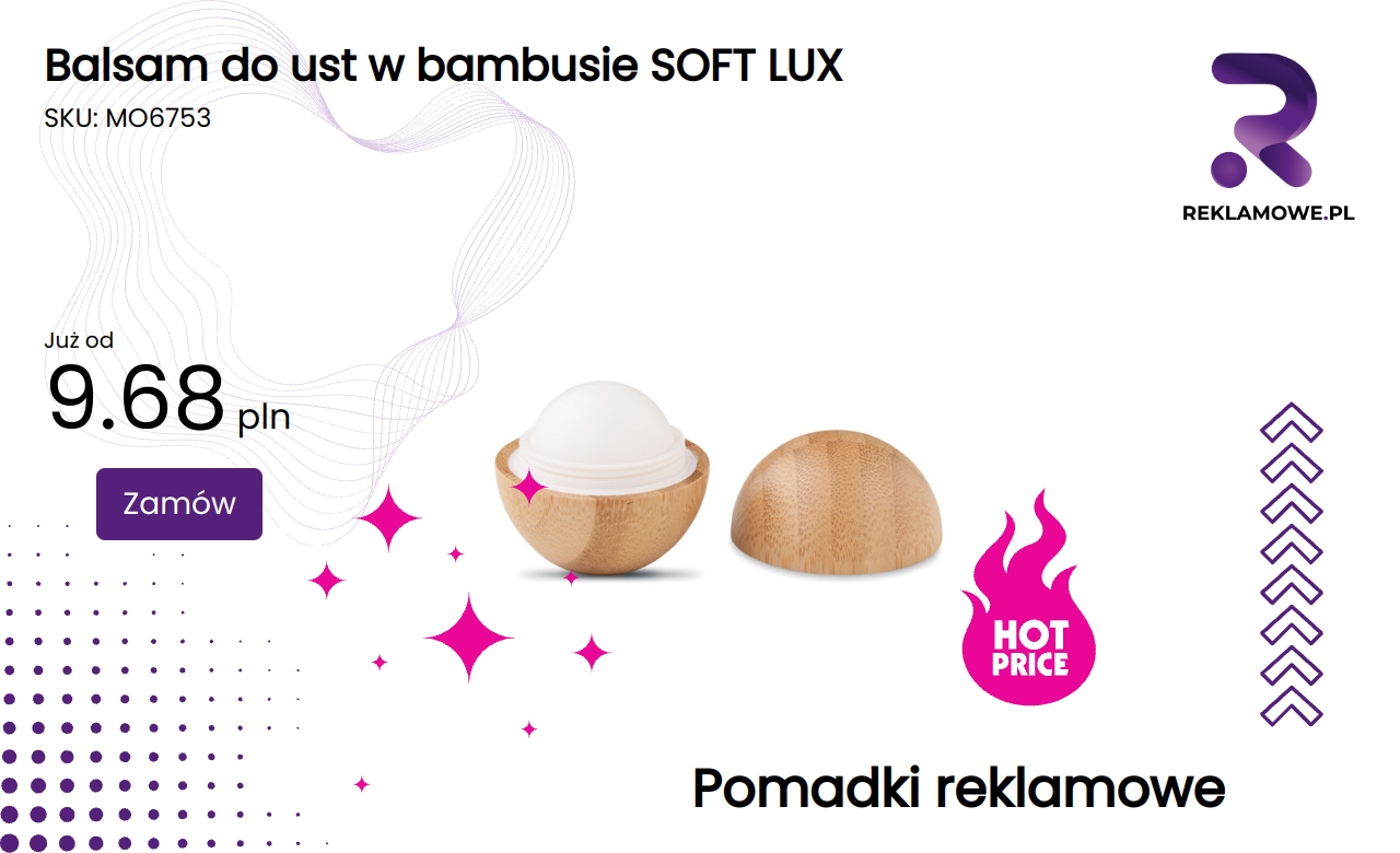 Balsam do ust SOFT LUX w ekologicznym opakowaniu z bambusa