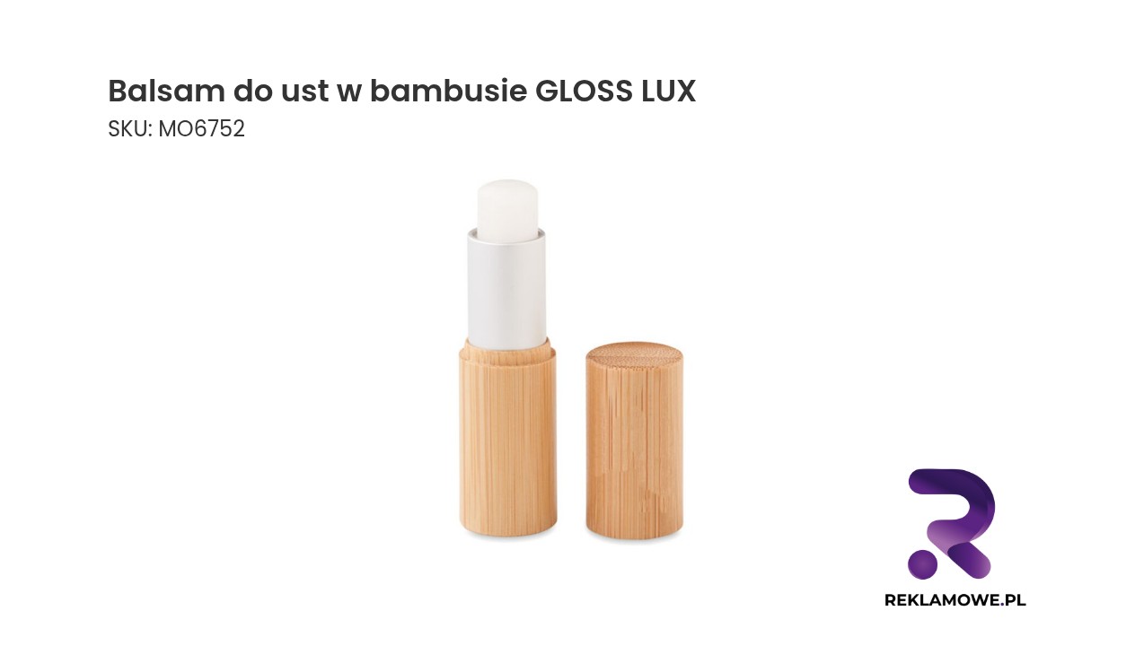 Balsam do ust GLOSS LUX w opakowaniu z bambusa